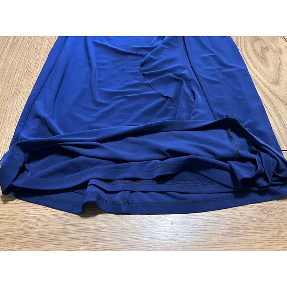 Lauren Ralph Lauren Long Sleeve Faux Wrap Round Neck Ruched Dress Size 6 Formal‎ - Picture 10 of 13